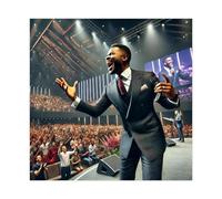 VBQHIR Black Priest Preaching Art Poster Canvas Poster Bedroom Decor Landscape Decor Gift 24x24inch(60x60cm)