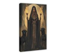 VBQHIR Hecate, The Goddess of Witchcraft Canvas Poster Wall Art Print Picture Paintings 08x12inch(20x30cm)