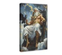 VBQHIR Retro Zeus Greek Mythology Poster Canvas Poster Wall Art Print Picture Paintings 16x24inch(40x60cm)