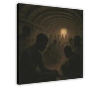 VBQHIR The Atlantic Slave Route Poster Canvas Poster Wall Art Print Picture Paintings 16x16inch(40x40cm)