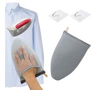 VBRHFRIF 1 Piece Ironing Hand Sheath, 2 Pieces Hooks, Hand Ironing Hand Sheath, Portable Travel Hand Sheath, Ironing Accessories
