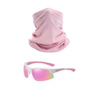 VBRHFRIF 1 Piece Of Cycling Glasses And 1 Piece Of Cycling Mask, Breathable Sun Protection Mask, Running Sunglasses, Wraparound Sunglasses