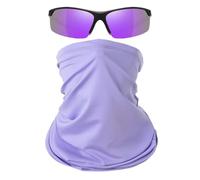 VBRHFRIF 1 Piece Of Cycling Glasses And 1 Piece Of Cycling Mask, Sun Protection And Sweat-Absorbent Mask, Running Sunglasses, Wraparound Sunglasses