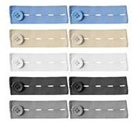 VBRHFRIF 10 Pieces Of Extension Buckle, Pants Button Extension Belt, Waist Extender, Waist Fastening Buckle, Adjustable Extension Buckle