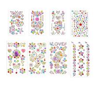 VBRHFRIF 10Pcs Self Adhesive Rhinestones, Love Rhinestone Patches, Glitter Stickers, Self Adhesive Rhinestones, Hat Glitter Diamond Patches, DIY Rhinestone Accessories