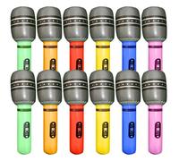 VBRHFRIF 12 Inflatable Microphones, Party Props, Performance Props, Party Decoration Supplies, Microphone Inflatable Set