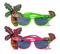 VBRHFRIF 2 Pieces Hawaiian Party Glasses, Fun Sunglasses, Party Sunglasses, Flamingo Sunglasses
