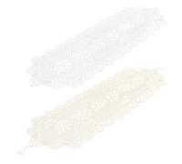 VBRHFRIF 2 Pieces Hollow Lace Tablecloth, Table Decoration, Furniture Accessories, Home Decoration, Coffee Tablecloth, Lace Tablecloth, Lace Table Mat (White)