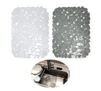 VBRHFRIF 2 Pieces Imitation Stone Drain Mat, Sink Mat, Sink Protector, Drainboard Protector, Sink Cover, Kitchen Sink Protector, Sink Lining Protector