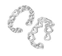 VBRHFRIF 2 Pieces Love Toe Rings, Open Toe Rings, Summer Beach Toe Rings, Adjustable Toe Rings, Open Toe Rings, Foot Jewelry