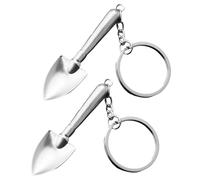 VBRHFRIF 2 Pieces Of Mini Keychain, 3D Shovel Keychain, Metal Keychain, Creative Cute Keychain, Mini Shovel Keychain