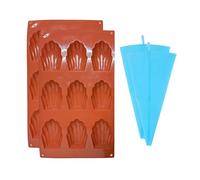 VBRHFRIF 2 Pieces of Silicone Molds and 2 Pieces of Decorating Bags, Biscuit Molds, Cake Baking Trays, Baking Tools, Kitchen Supplies
