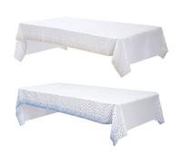 VBRHFRIF 2 Pieces Polka Dot Plastic Rectangular Tablecloths, Party Decoration, Furniture Accessories