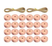VBRHFRIF 24 Insect-Proof Cedar Chips, 2 Hemp Ropes, Cedar Wood Moth-Proof Balls, Round Cedar Wood Moth-Proof Blocks, Closet Cedar Wood Chips, Wardrobe Cedar Blocks