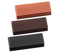 VBRHFRIF 3-Piece Leather Glasses Case, Sunglasses Storage Box, Retro Glasses Case, Magnetic Mirror Case, Portable Sunglasses Case, Dustproof And Anti-Pressure Mirror Case