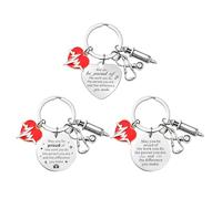 VBRHFRIF 3 Pieces Of Nurse Keychain, Nurse Gift, Syringe Stethoscope Keychain, Creative Nurse Keychain, Key Accessories