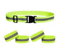 VBRHFRIF 4 Pieces Of Reflective Bracelets, 1 Piece Of Reflective Belt, Bicycle Reflective Strip, Reflective Strip, Reflective Wristband, Reflective Armband