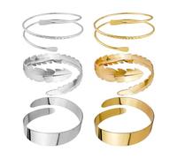 VBRHFRIF 6 Pieces Of Geometric Metal Armbands, Various Styles Of Armbands, Personalized Armband Sets, Adjustable Armbands, Armband Bracelets, Arm Decorations, Simple Arm Decorations