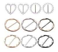 VBRHFRIF Pack of 10 Knotted Buckles: Metal, Clothing Accessory, Buckle, Vintage Style, Gold, Silver, Gun Black, Antique Copper