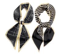 VBRHFRIF Pack Of 2 Women'S Ties, Lightweight Silk Scarves For Women, Clothing Decoration Scarves, Dress Scarves, Women'S Scarves