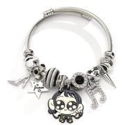 VBRYUAW KPop Demon Hunters Rumi Zoey Mira Crow Beaded Charms Bracelet, Women Fashion Accessories Girl Cute Anime Adjustable Chain Bangle