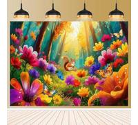 VBS 2025 Backdrop for Observe The World VBS 2025 Magnified Decorations Forest Mushroom Rabbit Backdrop for Vacation Bible School Party Decoration 5x3ft