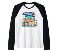 VBS 2025 True North Trusting Jesus Christian Summer Camp Raglan Baseball Tee