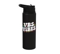 VBS Vibes Faith-Based Activities Religious Education Stainless Steel Insulated Water Bottle