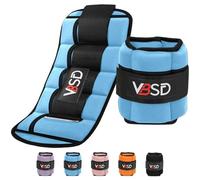 VBSD Adjustable Ankle Weights for Men Women, 7lbs/Pair Leg Weight Straps, Weighted Ankle Weight Set with Removable Sandbags for Walking Running Yoga Physical Therapy Gym Home Workout, Blue