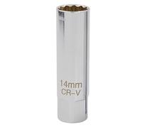 VBSYUYQ 14mm Spark Plug Socket 12-Point Thin Wall, Build-in Spring Clips Spark Plug Removal Tool