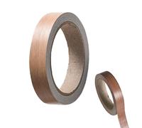 VBSYUYQ 18mm x 10m Walnut Edging Tape Self-Adhesive Polyvinyl chloride Veneer Edge Banding No Ironing Needed for Worktops Furniture & MDF Panels Heavy Duty Wood Repair Tape 10m Roll Long Brown
