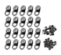 VBSYUYQ 20-Piece Boot Lace Set - Alloy Walking, Hiking, Work & Camping Lace Hooks & Buckles for Leather Boot Repair