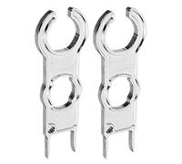 VBSYUYQ 2PCS MC4 Wrench Set - Solar Panel Disconnect Tool, MC4 Spanner for Cable System, Handy Wrench for Solar Connector, Wire Connector Tool(Silver)
