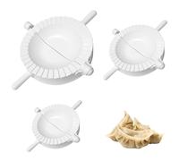 VBSYUYQ 3 Pack Dumpling Maker Set, Food Grade PP Ravioli Press Molds, Manual Gyoza Empanada Pierogi Maker, Easy Seal Dough Pastry Cutter for Home Kitchen DIY Cooking Party, White