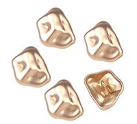 VBSYUYQ 5Pcs 18mm Irregular Gold Zinc Alloy Sew Buttons
