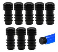 VBSYUYQ 8 Pcs 16mm Barbed Hose End Plugs for Garden Drip Irrigation | 8 pack 16mm barbed hose end plugs, black plastic drip irrigation tube stoppers for garden lawn watering system pipe closure