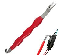 VBSYUYQ Automotive Electrical Terminal Removal Tool, Red Double-Ended Wire Connector Separator, High-Hardness Stainless Steel Pin Extractor for Car Motorcycle Wiring Harness Repair, Ergonomic Grip