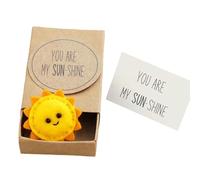 VBSYUYQ Pocket Hug Sunflower Gift Set, Mini Felt Plush with Card Matchbox