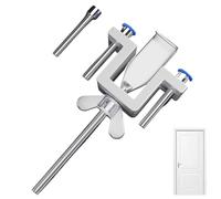 VBSYUYQ Portable Door Lock Travel Security Door Lock, 304 Stainless Steel Upgraded Dual Nut Adjustable Door Stopper, Anti-Theft Safety Lock for Hotel Home Apartment Dorm Silver