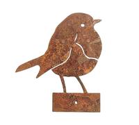 VBSYUYQ Rustic Rusty Robin Metal Fence Topper - Garden Ornament Bird Yard Art for Fence Post Gate Decor