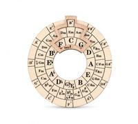 VBSYUYQ Wooden Circle of Fifths Wheel, Music Theory Chord Reference Tool