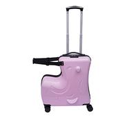 VBTYmocvt 20-inch Childrens Stroller, Portable Universal Wheel Carry-on Luggage (Pink)