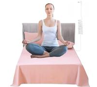 VBVARV Grounding Sheets with 15Ft Grounding Cord Conductive Improve Sleep Reduce Stress Anxiety Relief,Pink,193x203cm