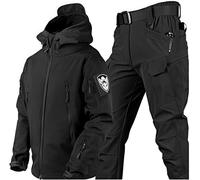 VBVARV Men Tactical Uniforms Military Waterproof Army Combat Suit Sets Camouflage Softshell Jacket Pants Hunt Clothes,A,L