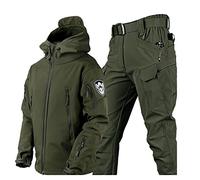 VBVARV Mens Military Uniform ACU Camo Jacket and Pants Army Combat Multicam Shirt Tactical Hunting Paintball Pants Set,Military Green,M