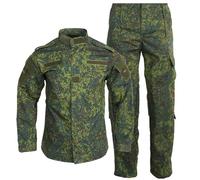 VBVARV Men's Tactical Jacket and Pants Military Hunting ACU Uniform 2PC Apparel Suit,EMR,L