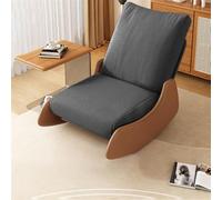 VBVARV Nursery Rocking Chairs Upholstered Glider Rocking Chair with Side Pocket and Adjustable High Backrest,Soft Corduroy Rocker Accent Chair with Footrest for Living Room Bedroom,B1