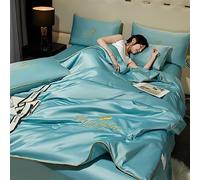 VBVARV Summer Simple Ice Silk Quilt, Without Deformation, Washable, Cooling, Lightweight, Soft, Comfortable, Ice Silk,003,180x220cm