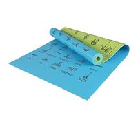 VBVARV Yoga Mat with 70 Poses Printed on It,Yoga Mat with Strap for Yoga,Home Workout,Exercise, Instructional Yoga Mat for Women And Men,Blue,173x61cm