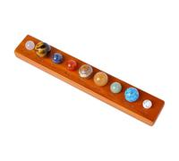 Vbvbip Solar System 9 Planet Rock Set - Natural Amethyst Desk Decor, Celestial Office Decor with Mineral Specimens | Minimalist Space-Themed Organizer & Geology Gift